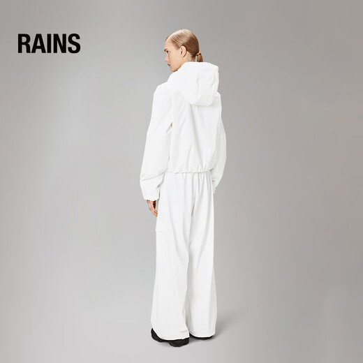 Chaqueta corta de lluvias para hombres y mujeres a prueba de viento con capucha con capucha con capucha con capucha para hombres y mujeres lohja chaqueta corta/15780 blanca suave s 160/88a (tamaño demasiado grande)