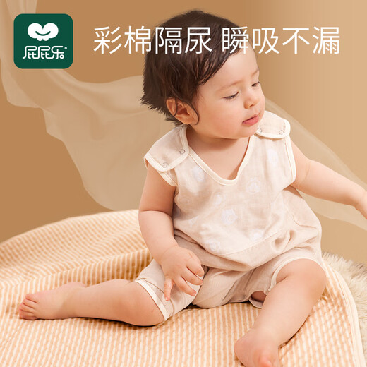 宝宝彩棉隔尿垫尿垫防水可洗四季小垫子新生婴儿儿透气隔床垫 棕色条纹加厚54*76(2条装) 0x0cm