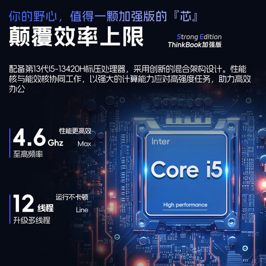 ThinkPad Lenovo ThinkBook 14+2025 Core Edition Optional 14 High Performance AI Yuanqi Thin and Light Business Office Designer College Student Gaming Laptop i5-13420H 32G 2T Solid State TB14 Inquiry to Get Coupon Optional Face Recognition + Backlit Keyboard Large Battery Customized Upgrade
