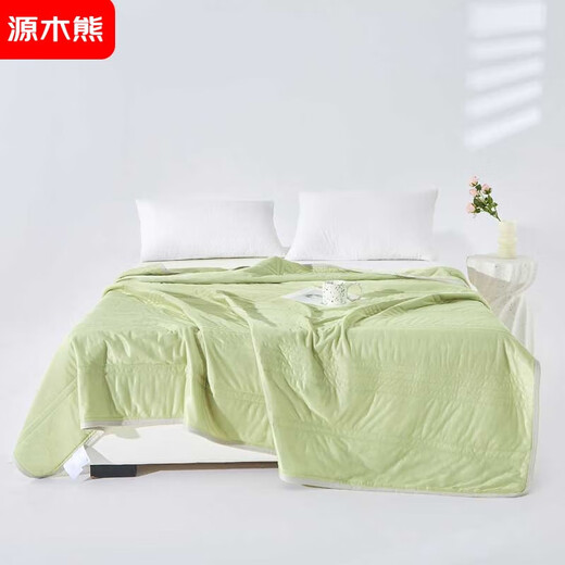 Nuevo edredón de aire acondicionado de aire frío de seda de hielo, edredón de verano frío, dormitorio de estudiantes, lavable para el hogar, verde fruta 180cm*200 cm (aproximadamente 1050 g)