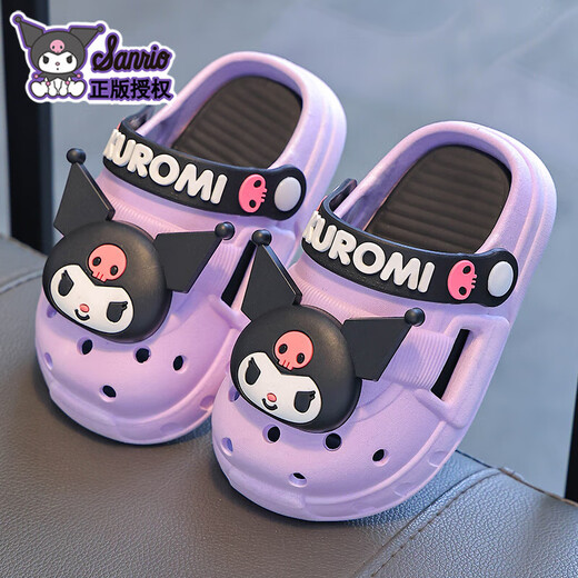 Melody summer children's sandals, girls' non-slip toe caps, breathable outer wear, small and medium-sized children's beach clogs, melon red Melody (upgraded environmentally friendly material) 12 26/27 size (shoe inner length 16CM, suitable for feet 15