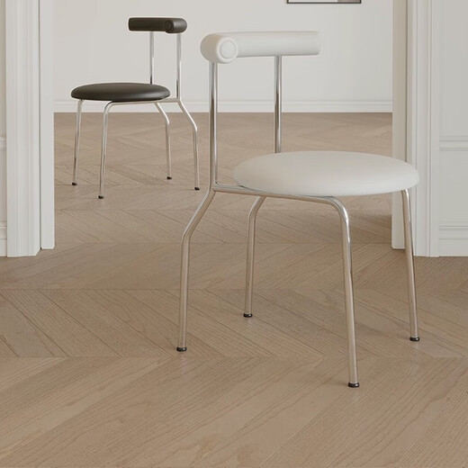 Ginoway Esstisch und Stühle moderner einfacher Haushaltsverkederstuhl Edelstahl Designer Leichter Luxus Essstuhl Cy1098 Essstuhl 1 (Ausgehend von zwei Bildern)