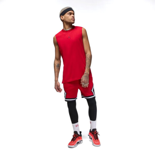 Футболка с без рукавов Джордана Краткое дышащее дыхание Jordan Sport Новый год красный жилет Fn5857-687 Red S