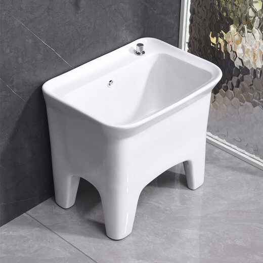 Lefit (lfte) bathroom ceramic mop pool balcony mop trough household Taiwan-controlled large, medium and small mop basin courtyard mop pool 932 Taiwan-controlled drain delivery to home