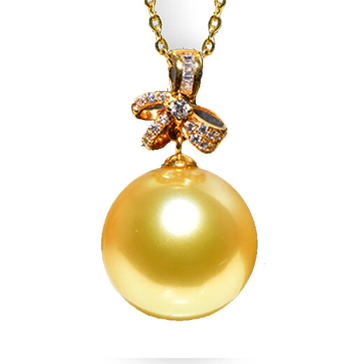 
Pangdonglai Quality Pearl Pendant 18k Counter 18K Gold 1415mm Nanyang Gold Zhuhai Water Necklace Pendant Single No. 2370 yuan to take note number