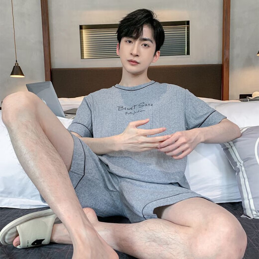 莫代尔男士睡衣男夏季2025新款短袖家居服男款男生青少年夏天夏款大码 HDE-9928 L