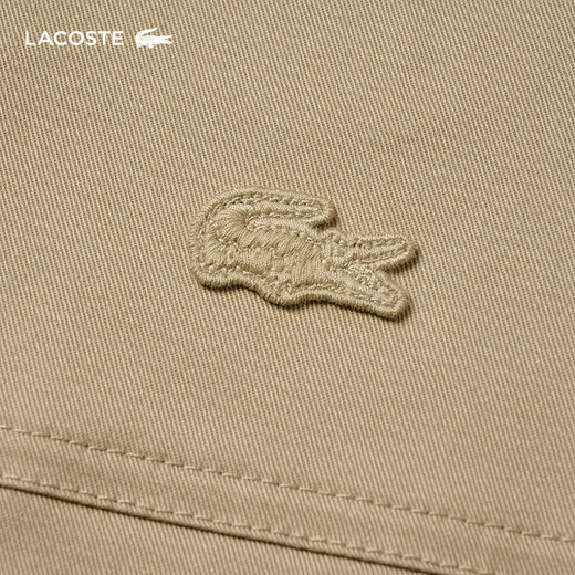 LACOSTE【王一博同款】法国鳄鱼男装25春夏标准版防泼水行政夹克|BH7027 CB8/驼色 S (165) 46