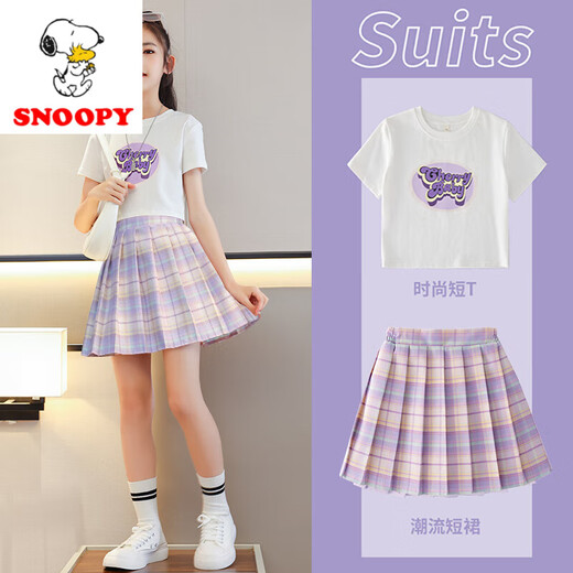 Snoopy Girls plissée jupe de style collégial jupe de style collégial pour enfants à la mode