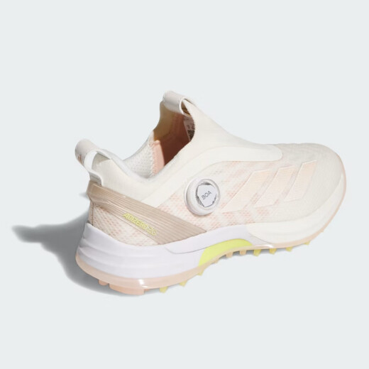 Adidas Golfschuhe Frauen Adizero ZG Boa Mode Outdoor Sports Spikeless Schuhe 2025 neuer Stil IH9894 Weiß/Pink/Gelb 36