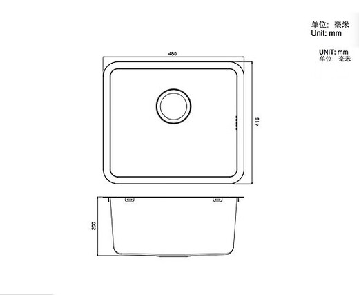 XMSJOHLER-3884T-C-NA 普罗 单槽台上台下双用厨盆 -3884T-C-NA 易清 NA 易清