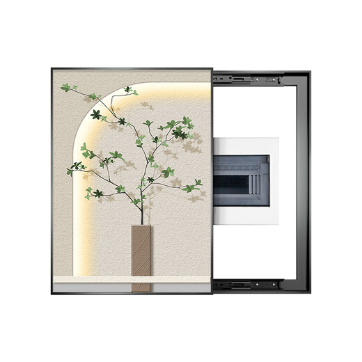 Pintura de la caja del medidor vertical nórdico Pintura moderna de la cubierta de flores simples Caja de distribución del colgante Interruptor de alimentación Pintura eléctrica K12213 135*45cm (Bloqueo: 25*35 cm) Tipo de cubierta de elevación
