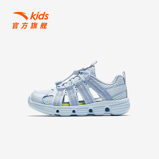 ANTA Children's Shoes Children's Sandals Girls' Shoes 2025 Summer New Outdoor River Tracing Shoes Baotou Beach Shoes Crocs Frozen Blue-1 28