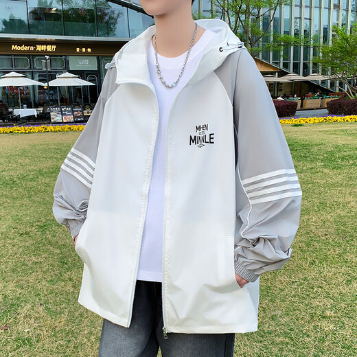 Boledi Teenage Sun Protection Vêtements de glace Silk Derre rapide Garçons légers et fine veste respirante Grands enfants Été Outdoor Sun Protection Vêtements 6623 Gris (Coat Single) de haute qualité 185 4xl 170-190jin [Jin est égal à 0,5 kg]