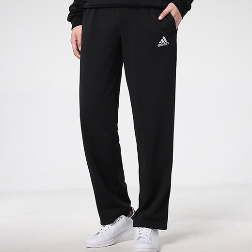 Adidas (adidas) sweatpants men's pants spring and autumn new outdoor training pants breathable casual pants running fitness pants trousers GK9273 black embroidered logo straight pants 2XL