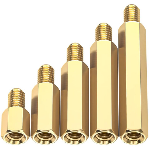 Tianzhuo Hardware hexagonal copper column single-head copper stud computer chassis motherboard screw cap nail single-pass nut isolation column support column M4*22+6 5 pcs