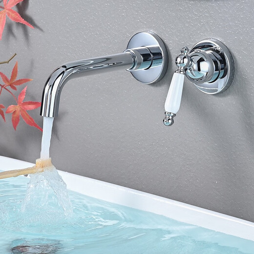 Kohlers neues Home Retro Wall-Wasserhahn versteckt in bedeckte heiße und kalte Kupfer Badezimmer Waschbecken Waschland SH-713F Antique-Bras-Gelenk