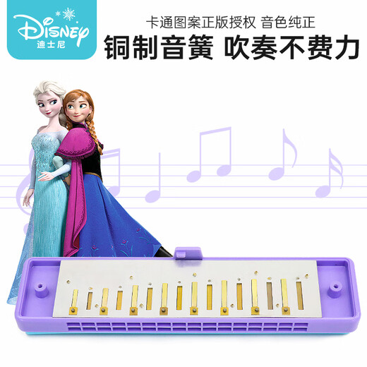 迪士尼（Disney）儿童口琴初学者入门小学生专用冰雪奇缘口风琴电子麦克风 【冰雪奇缘】10孔儿童口琴+电子