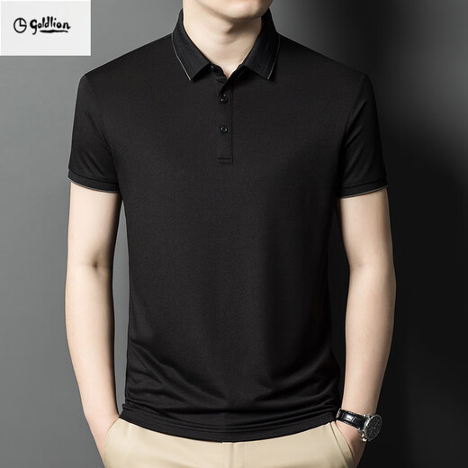 金利来中年新款男透气士t恤2025夏季休闲POLO衫短袖纯色爸爸装休闲 KL-13565白色 M 48/170