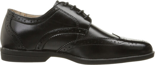 Florsheim Boys, Reveal Wingtip Oxford Shoes JR Little Kid and Big Kid, Black//White Black//White 13.5 M US Little Kid