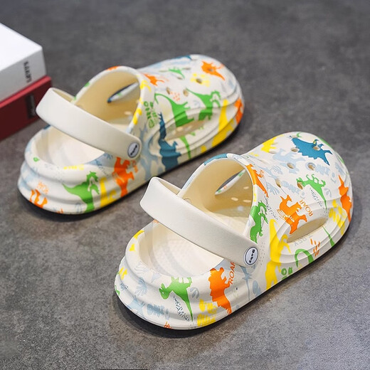 
Changxiang Huili Children's Cave Shoes Boys Boys' Toe Slippers 2025 Summer New Soft Sole Outdoor Wear Medium Large Children's Beach Sandwich Boy Yellow Green Orange Dragon 27