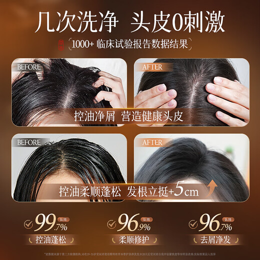 维特丝洗发水男女士去屑止痒控油持久蓬松洗头膏露无硅油留香金榜第1名