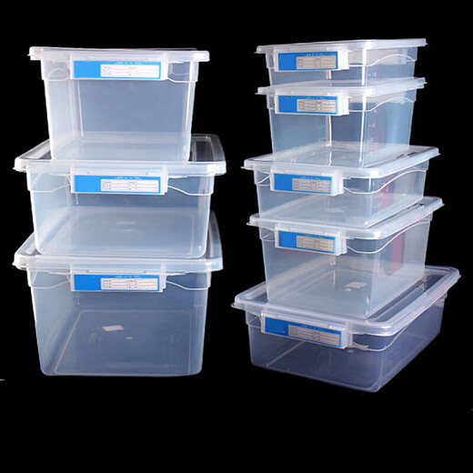 
Commercial large capacity super large refrigerator fresh-keeping box transparent rectangular plastic storage box with lid label box 9928 length 52 width 37 height 24cm 26 liters