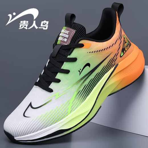 
Guirenniao Sports Fashion, trendy and versatile authentic 2025 spring new men's shoes running shoes mesh breathable casual shoes anti-slip sports shoes G831 yellow mesh 39