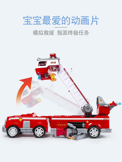 
The ci Puwang Wang team made great contributions and ultimate mao Mao fire truck sound and light rescue vehicle children's birthday gift toys 16759 ultimate standard police car Aqi