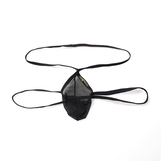 Furchtloser Kapitän Herren Doppelzinn Dose Feste Farbe Höschen sexy niedrige Taille hohle atmungsaktive elastische Sport-Jugend Geschenk Zinn Strumpfmänner schwarz l (Gewicht 135-165jin [Jin gleich 0,5 kg]))