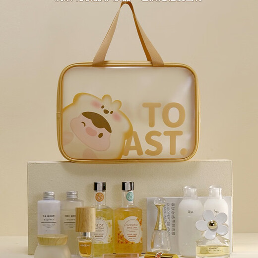 QDZX New High-Looking Travel Toilet Bag Women's Portable Waterproof Transparent Cosmetic Bag Cosmetics Organizing and Storage Bag 113