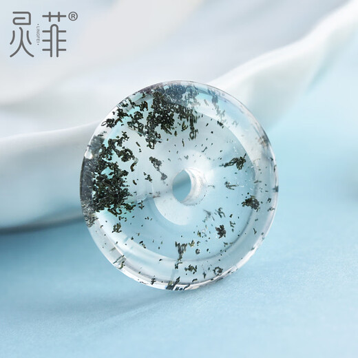 猎瑞天然绿幽灵平安扣吊坠鬼佬财神幽灵绿色水晶挂件饰品项链男女 G9871