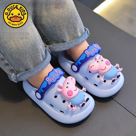 G.Duckkids Little Yellow Duck Peppa Peppa Summer Hole Hole Aguacitos No se desliza transpirable y con tachuelas de la cabeza del bebé pequeño y de tamaño mediano que usa rosa (material mejorado ambientalmente amigable) 18 Tamaño de longitud interna 28/29 (adecuado para la longitud del pie 17c 17C