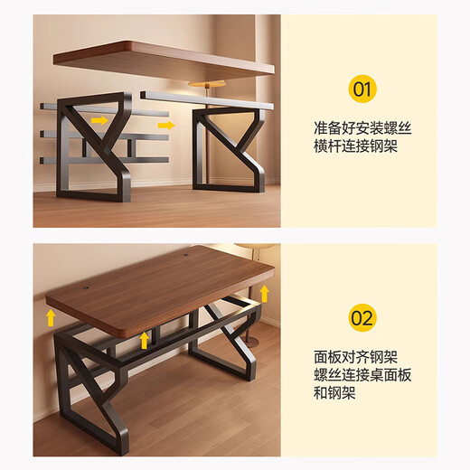 Quanpinwu solid wood computer desk double desk desk workbench student desktop gaming desk 120CM