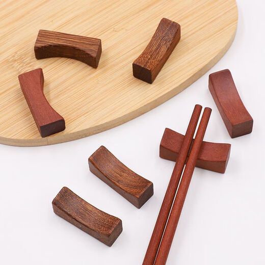Jieshunxing Chopstick Holder Chopstick Holder Wooden Chopstick Holder Household Red Sandalwood Chicken Wing Wood Male Chopstick Holder Chinese Chopstick Pillow Commercial Wholesale Chicken Wing Log Chopstick Holder Exquisite and Simple 5 Pack