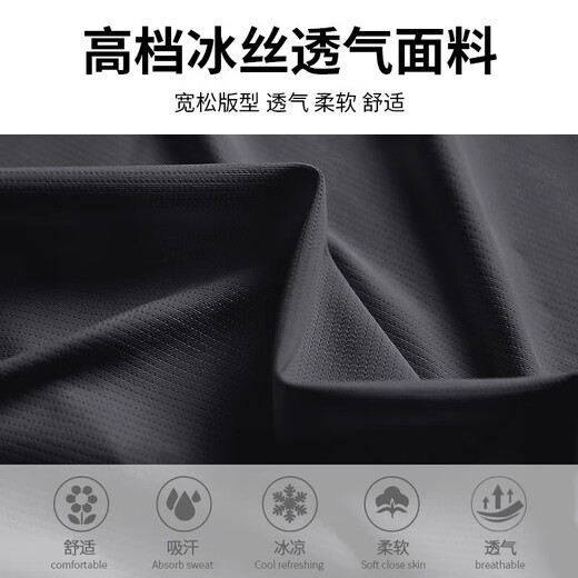 【运动套装】运动T恤男短袖夏季冰丝健身衣篮球速干衣羽毛球服 JY载卵B05蓝色套装 3XL-【160-170斤】左右