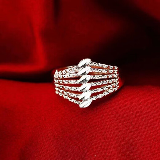 KZD999 sterling silver pure silver ring for women, sterling silver baby's breath ring, open female ring, holiday gift for wife and mother, 9999 sterling silver. Same style as baby's breath ring, 5.12g