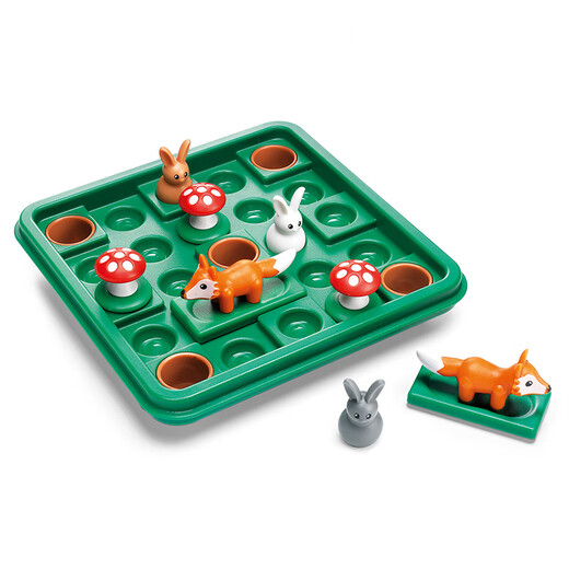 Smart Games Bunny Bounce Portable Versión de 7 años - Juego de mesa de los juguetes educativos para niños adultos Juego de pensamiento inverso de pensamiento