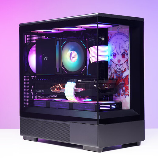 Patriot (aigo) Xingcan Xiaolan computer case Z15 reverse leaf*3+positive leaf*1 ARGB fan black