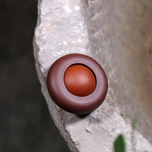 Hidden Pot World Yixing Zisha Creative Tea Pet Transfer Beads Handle Piece Comes and Turns and Can Be Raised Tea Table Accessories Transfer Beads