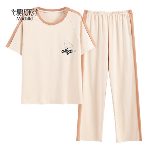 Pantalones de manga corta de verano modales Pajamás del algodón de algodón puro All-Cotton La ropa para el hogar se puede usar fuera de la versión coreana de primavera y otoño Y9716 m (recomendado 75-95Jin [Jin equivale a 0.5 kg])