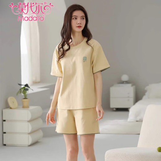 
Modal pajamas women's new summer pure cotton shorts shorts simple casual cotton thin style for outdoor wear. Z9854 M Recommended 80-100Jin [Jin equals 0.5 kg]