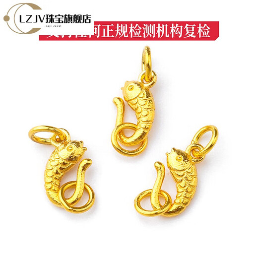 LZJV 18K gold plated accessories diy pearl necklace buckle head koi buckle handmade rope beaded bracelet bracelet accessories connection No. 5 small rope knot buckle weighs about 0.2 grams