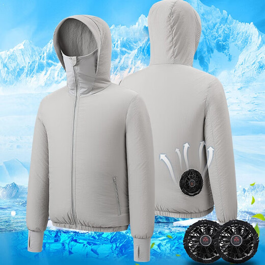 JEEP SPIRIT air-conditioned clothes for men and women with fan, sun protection and cooling for couples, outdoor construction site fishing men's work clothes, female pink-single clothes XL