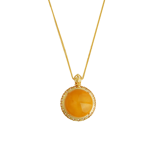 Potala Palace Beeswax Luman Zaki Pendant Necklace Amber Zodiac Year Earrings Earrings Earrings Women's Birthday Gift for Girlfriend