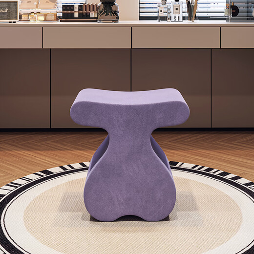 Airworthy original makeup stool bedroom chair makeup stool light luxury dressing stool high-end small stool dressing table stool seat off-white velvet shape 48*30*47