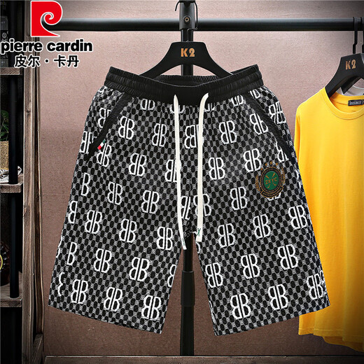 皮尔卡丹（pierre cardin）夏季冰丝休闲短裤男士潮流运动篮球裤宽松凉感五分裤沙滩裤子男装 AY831绿色 2XL (约135~150斤可穿)