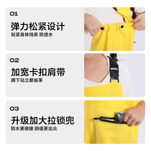 McGordon waders, children's waders, outdoor play water clothes, catching fish and catching sea, half-length waders, bibs, one-piece waterproof shoes, soft cute cat, pink bibs, with pockets 28-29 (inner length 18.5)