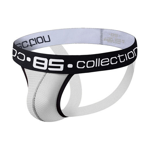 Zi Jiafu Y 85B men's underwear thong sexy buttocks breathable double thong for men white M