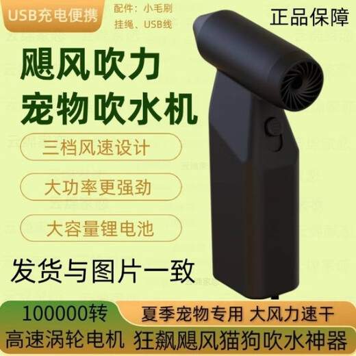 100,000 rpm portable pet water blower for household cat bathing high-power dog hair dryer for large dogs hair drying dog household cat washing