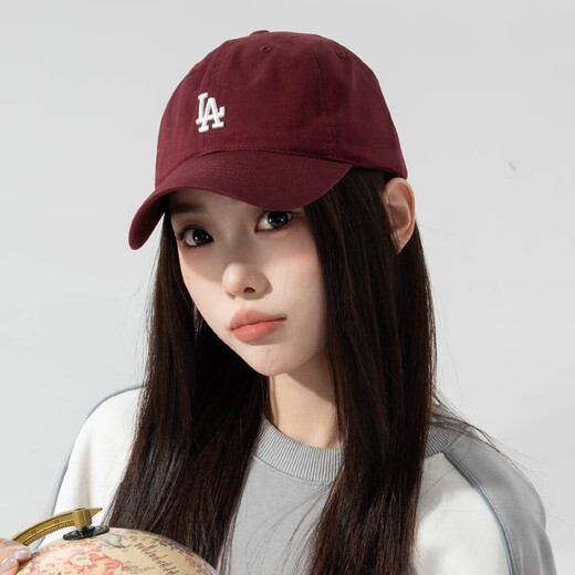American Professional Baseball (MLB) flagship official website men's and women's hats spring and summer soft top sports baseball hat casual sun hat baseball cap birthday gift Los Angeles Dodgers/burgundy/77 One size F